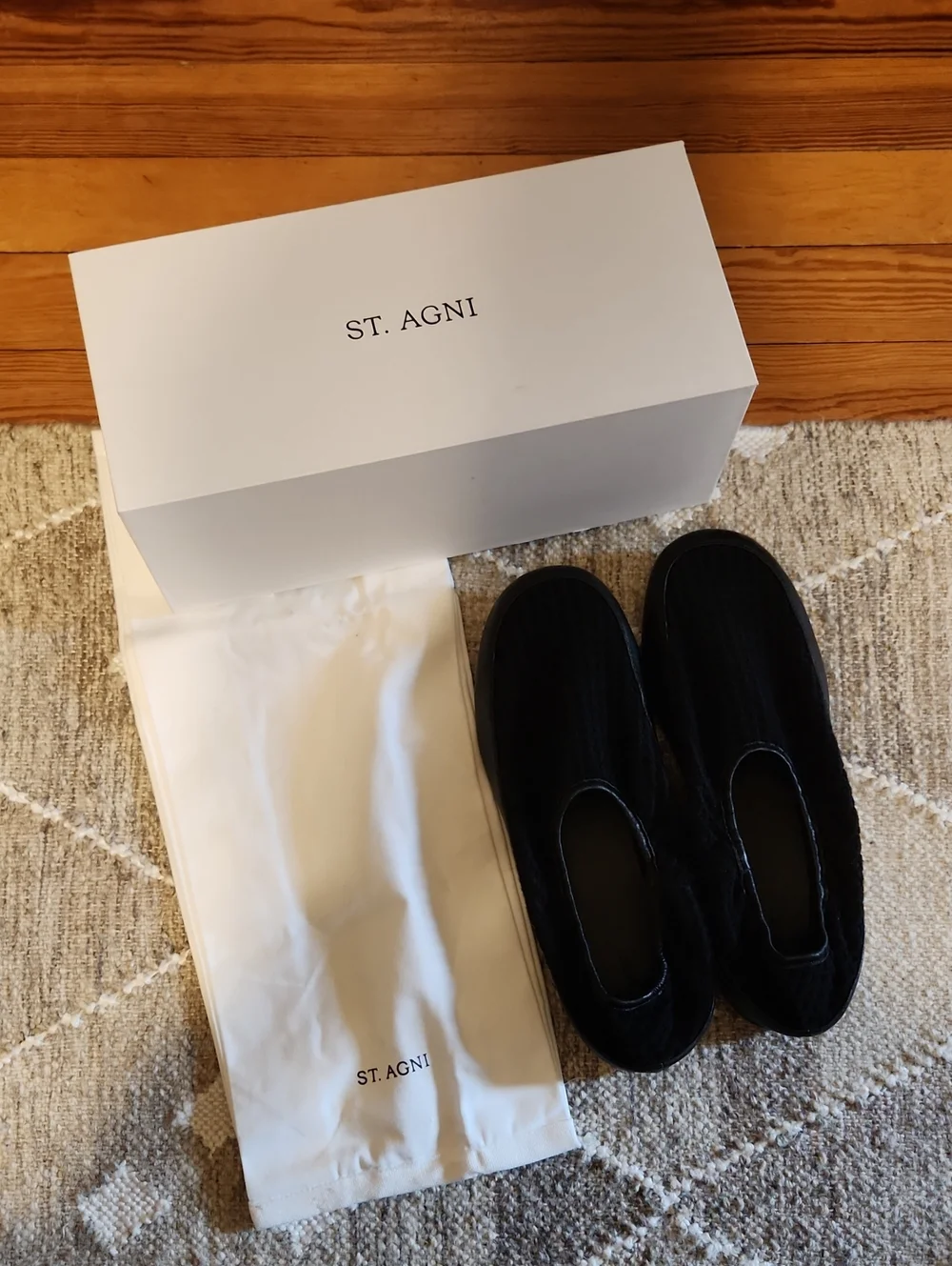 St. Agni Cotton Grid Flat